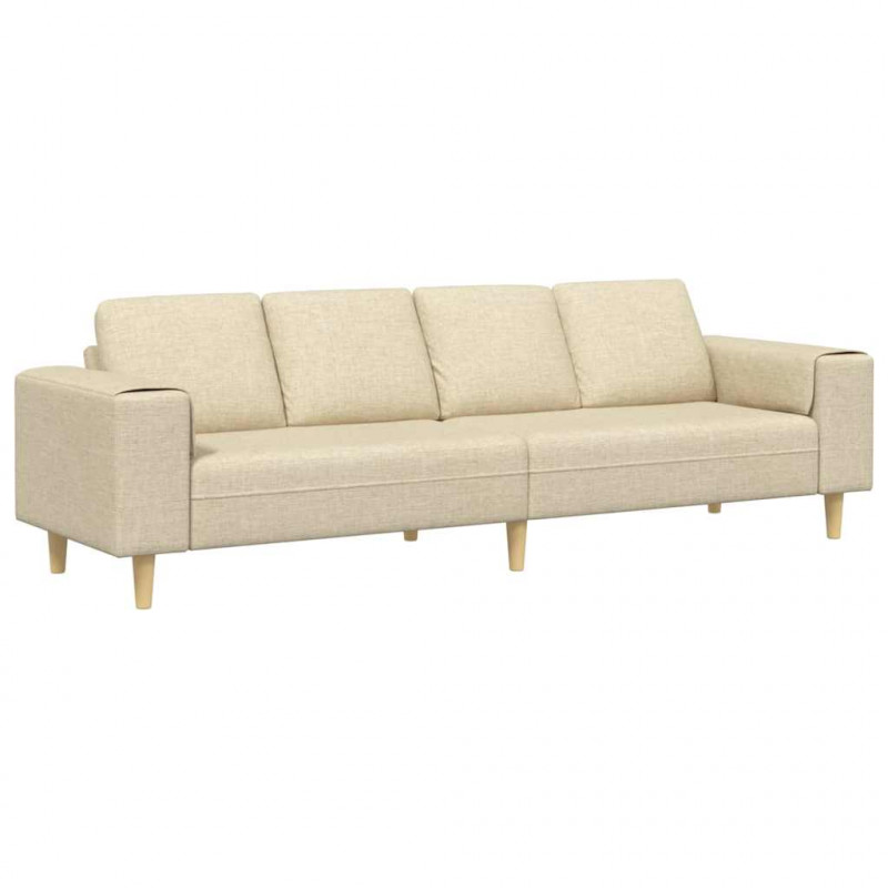 Sofa do salonu Kremowy 250 x 77 x 76 cm Poliester