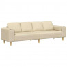 Sofa do salonu Kremowy 250 x 77 x 76 cm Poliester
