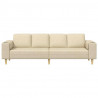 Sofa do salonu Kremowy 250 x 77 x 76 cm Poliester
