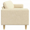 Sofa do salonu Kremowy 250 x 77 x 76 cm Poliester