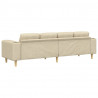 Sofa do salonu Kremowy 250 x 77 x 76 cm Poliester