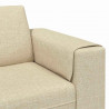 Sofa do salonu Kremowy 250 x 77 x 76 cm Poliester