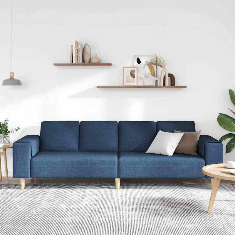 Sofa do salonu Niebieski 250 x 77 x 76 cm Poliester