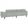 Sofa do salonu Jasnoszary 250 x 77 x 76 cm