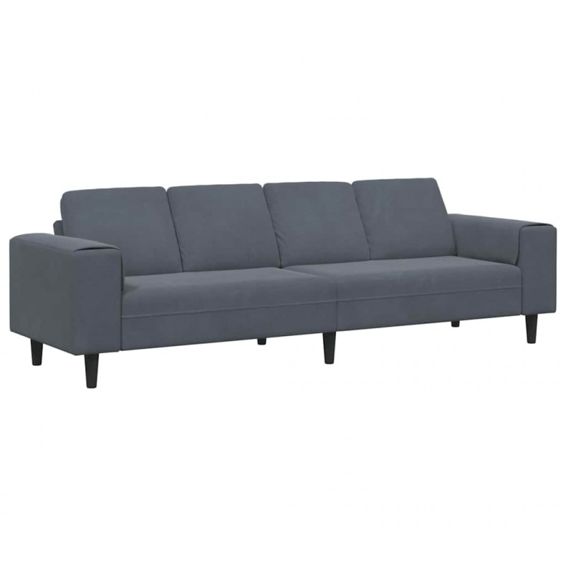 Sofa do salonu Ciemnoszary 250 x 77 x 76 cm