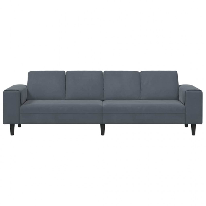 Sofa do salonu Ciemnoszary 250 x 77 x 76 cm