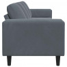 Sofa do salonu Ciemnoszary 250 x 77 x 76 cm