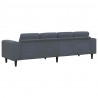 Sofa do salonu Ciemnoszary 250 x 77 x 76 cm