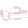 Sofa do salonu Czerwone wino 250 x 77 x 76 cm