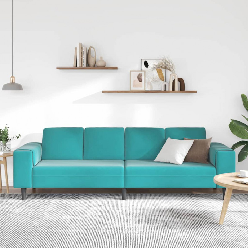Sofa do salonu Turkusowy 250 x 188 x 76 cm