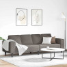 Sofa z poduszką Jasnoszary 250 x 77 x 76 cm Tkanina sztruksowa