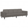Sofa z poduszką Jasnoszary 250 x 77 x 76 cm Tkanina sztruksowa