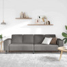 Sofa z poduszką Jasnoszary 250 x 77 x 76 cm Tkanina sztruksowa