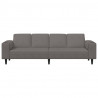 Sofa z poduszką Jasnoszary 250 x 77 x 76 cm Tkanina sztruksowa