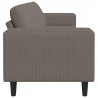 Sofa z poduszką Jasnoszary 250 x 77 x 76 cm Tkanina sztruksowa