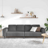 Sofa z poduszką Ciemnoszary 250 x 77 x 76 cm Tkanina sztruksowa