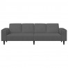 Sofa z poduszką Ciemnoszary 250 x 77 x 76 cm Tkanina sztruksowa
