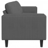 Sofa z poduszką Ciemnoszary 250 x 77 x 76 cm Tkanina sztruksowa