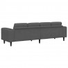 Sofa z poduszką Ciemnoszary 250 x 77 x 76 cm Tkanina sztruksowa