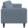 Sofa z poduszką Niebieski 250 x 77 x 76 cm Tkanina sztruksowa