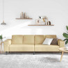 Sofa Szary zielony 250 x 77 x 76 cm Tkanina sztruksowa