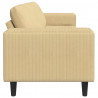 Sofa Szary zielony 250 x 77 x 76 cm Tkanina sztruksowa