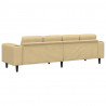 Sofa Szary zielony 250 x 77 x 76 cm Tkanina sztruksowa