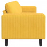 Sofa z poduszką Jasnożółty 250 x 77 x 76 cm Tkanina sztruksowa