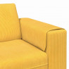 Sofa z poduszką Jasnożółty 250 x 77 x 76 cm Tkanina sztruksowa