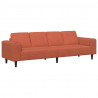 Sofa Czerwono-pomarańczowy 250 x 77 x 76 cm Tkanina sztruksowa