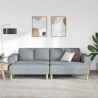 Sofa do salonu 3 pcs Jasnoszary Poliester