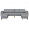 Sofa do salonu 3 pcs Jasnoszary Poliester