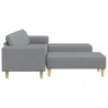 Sofa do salonu 3 pcs Jasnoszary Poliester