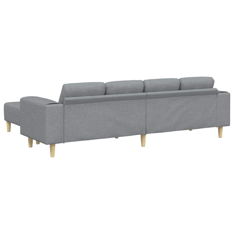 Sofa do salonu 3 pcs Jasnoszary Poliester