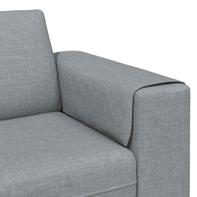 Sofa do salonu 3 pcs Jasnoszary Poliester