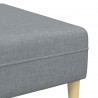 Sofa do salonu 3 pcs Jasnoszary Poliester