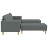 Sofa do salonu 3 pcs Ciemnoszary Poliester