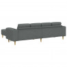Sofa do salonu 3 pcs Ciemnoszary Poliester