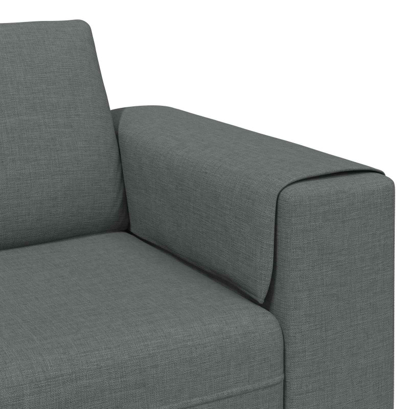 Sofa do salonu 3 pcs Ciemnoszary Poliester