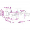 Sofa do salonu 3 pcs Ciemnoszary Poliester