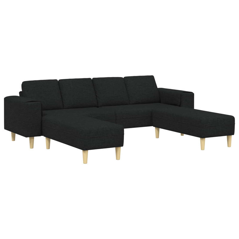 Sofa do salonu 3 pcs Czarny Poliester