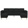Sofa do salonu 3 pcs Czarny Poliester