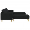Sofa do salonu 3 pcs Czarny Poliester