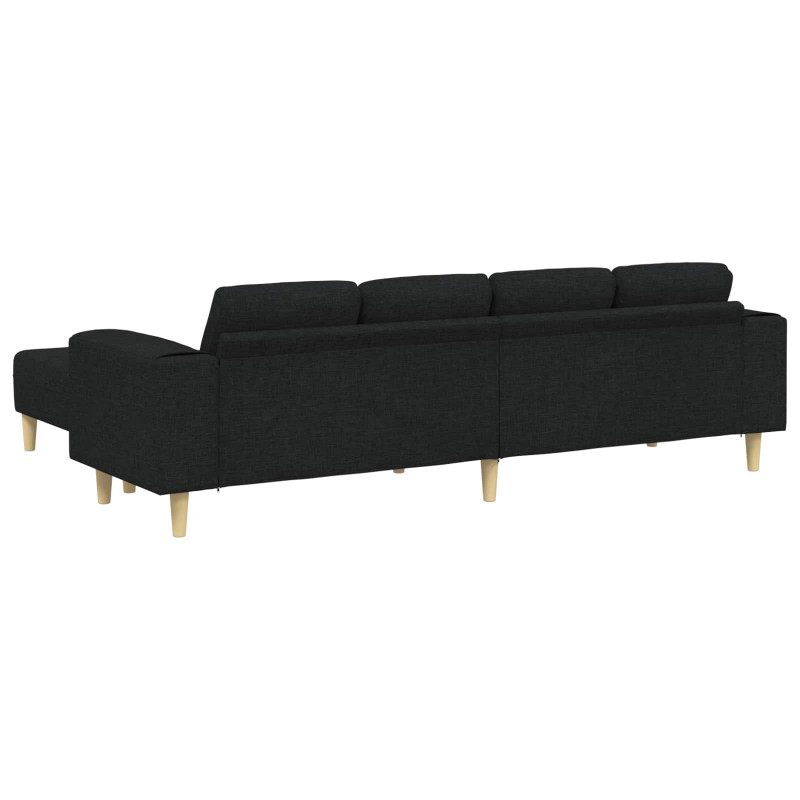 Sofa do salonu 3 pcs Czarny Poliester