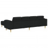 Sofa do salonu 3 pcs Czarny Poliester