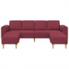 Sofa do salonu 3 pcs Czerwone wino Poliester