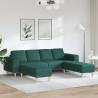 Sofa do salonu 3 pcs Ciemna zieleń Poliester