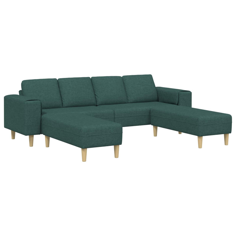 Sofa do salonu 3 pcs Ciemna zieleń Poliester