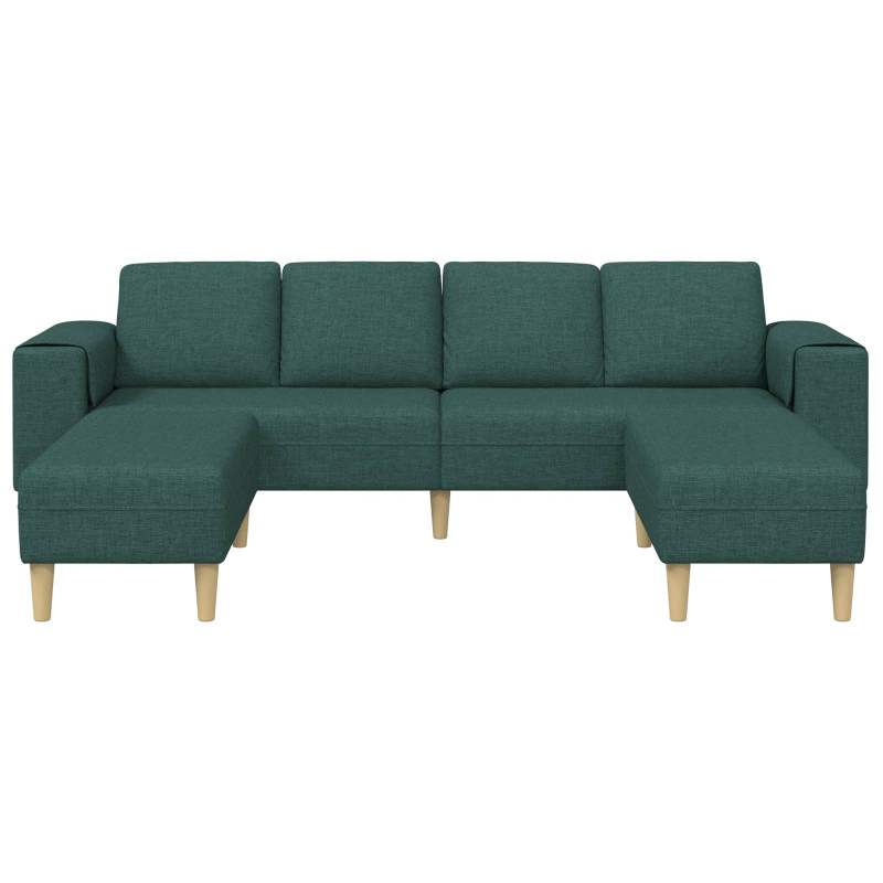 Sofa do salonu 3 pcs Ciemna zieleń Poliester