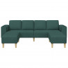 Sofa do salonu 3 pcs Ciemna zieleń Poliester